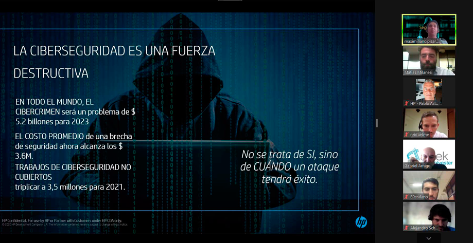 Almuerzo virtual Data Memory y HP Cómputo